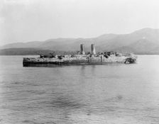 Wreck of the Vizcaya, Battle of Santiago, 1898, between 1898 and 1901. Creator: Unknown