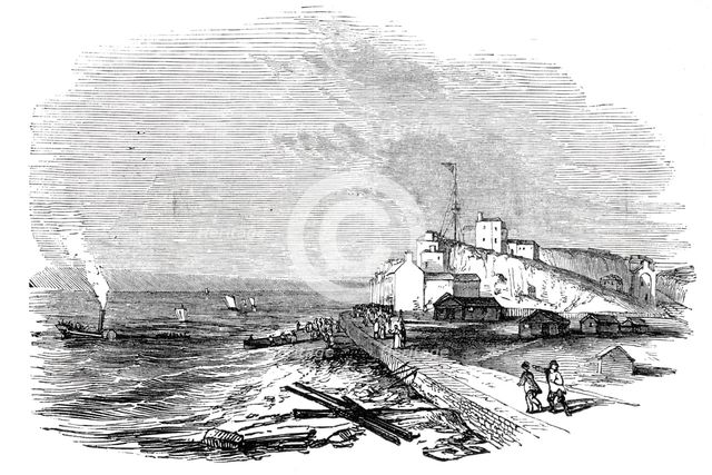 Wreck of "The Waterman" steamer, off Hastings, 1844. Creator: Unknown.