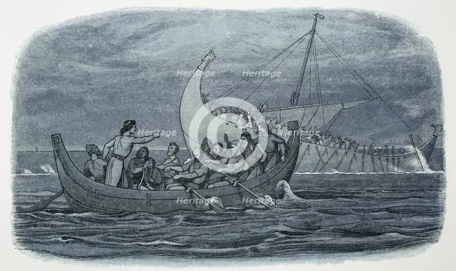 Wreck of the White Ship, France, 1120 (1864). Creator: James William Edmund Doyle.