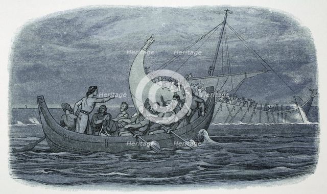 Wreck of the White Ship, France, 1120 (1864). Creator: James William Edmund Doyle.
