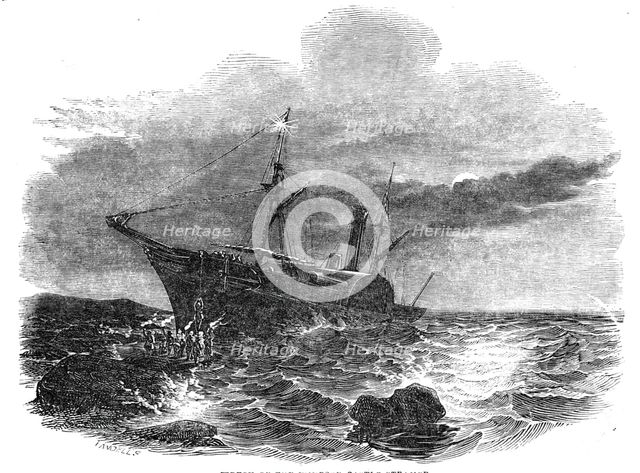Wreck of the Windsor Castle steamer, 1844. Creator: Ebenezer Landells.
