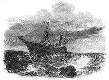 Wreck of the Windsor Castle steamer, 1844. Creator: Ebenezer Landells