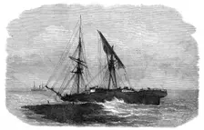 Wreck of the Young Australia on Moreton Island, Queensland, 1872. Creator: Unknown