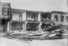 Wrecked Washington houses, 1914. Creator: Bain News Service