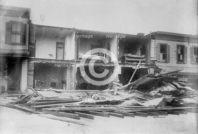 Wrecked Washington houses, 1914. Creator: Bain News Service.
