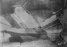 Wrecked Zeppelin from plane in Eng. [i.e. England], 1916. Creator: Bain News Service