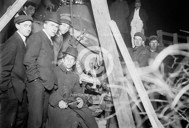 Wrecked city auto in Central Park, between c1910 and c1915. Creator: Bain News Service.
