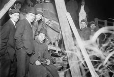 Wrecked city auto in Central Park, between c1910 and c1915. Creator: Bain News Service