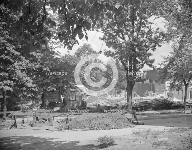 Wrecking buildings on Independence Avenue, Washington, D.C, 1942. Creator: Gordon Parks.