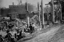 Wrecking Palace of the Fans ballpark, Cincinnati (baseball), 1911. Creator: Bain News Service