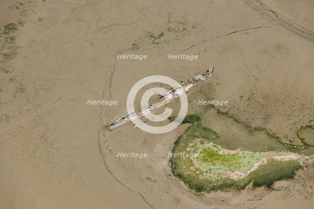 Wrecks at Stoke Saltings, Kent, 2015.  Artist: Damian Grady.