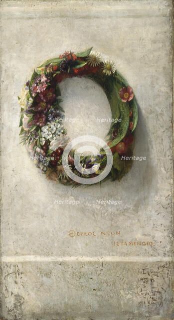 Wreath of Flowers, 1866. Creator: John La Farge.