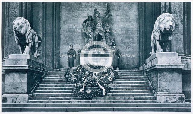 Wreath laid by Adolf Hitler on Martyrs' Day at the Hall of the Fallen, 9th November, 1933. Artist: Unknown