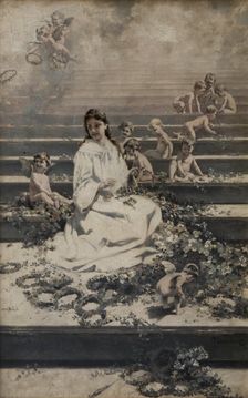 Wreath-Weaving (Our Lady of the Herbs), "Queen of Heaven. Legends of the Virgin Mary", 1894. Creator: Piotr Stachiewicz
