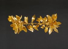 Wreath with detached stem including leaves and detached berries, 300-100 BC. Creator: Unknown
