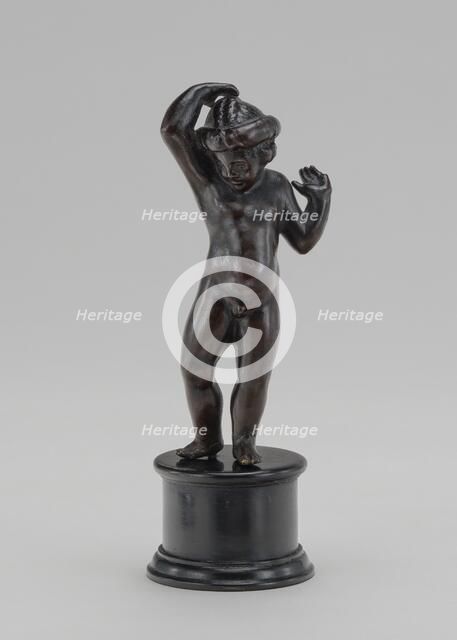 Wreathed Boy with Hands Raised, mid 15th century. Creator: Unknown.