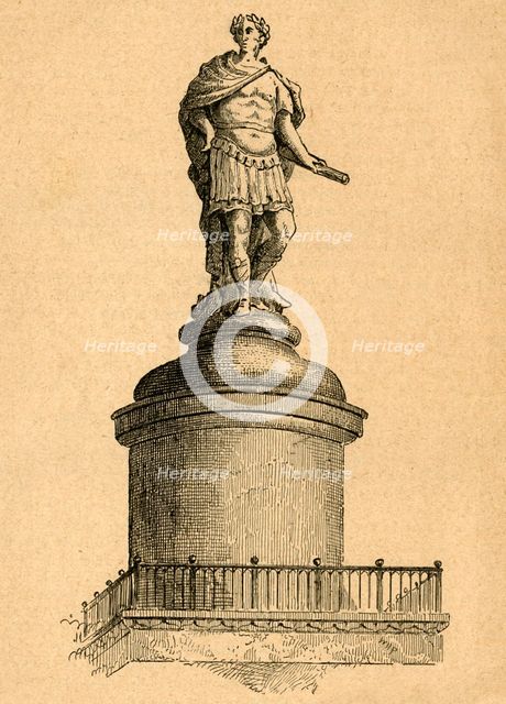 'Wren's Original Design for the Summit of the Monument', (1897). Creator: Unknown.