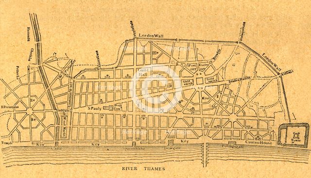 'Wren's Plan for Rebuilding London', (1897). Creator: Unknown.