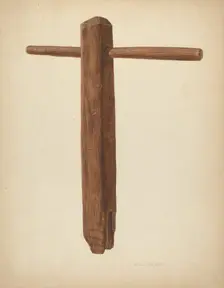 Wrench for Tightening Rope Bed, c. 1939. Creator: Albert Geuppert