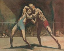 Wrestlers, 1942. Creator: Bedrich Hoffstädter