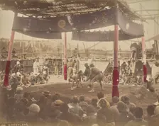 Wrestlers, about 1875-1890s. Creator: Adolfo Farsari