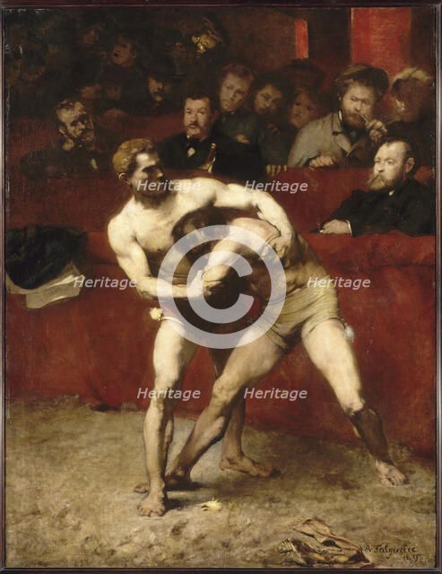 Wrestlers. Artist: Falguière, Alexandre (1831-1900)