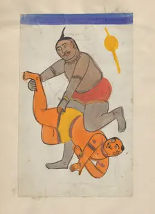 Wrestlers. Creator: Unknown