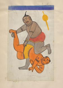 Wrestlers. Creator: Unknown