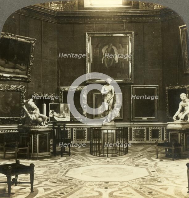 'Wrestlers. Venus de Medici and Knife Grinder, Uffizi Palace, Florence, Italy', c1909. Creator: Unknown.