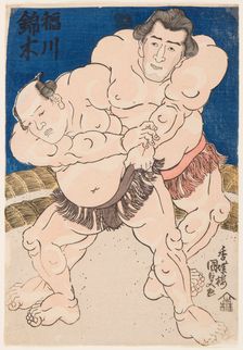 Wrestling match Inogawa vs Nishikigi, 1843