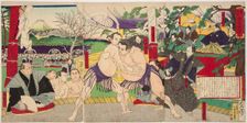 Wrestling match Koyonagi Tsunekichi vs Arauma Daigoro, 1885