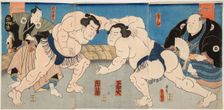 Wrestling match Shiranui vs Jimmaku, 1860s