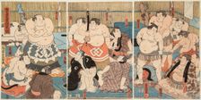 Wrestling match Shitaky Beya vs Hidenoyama, 1850