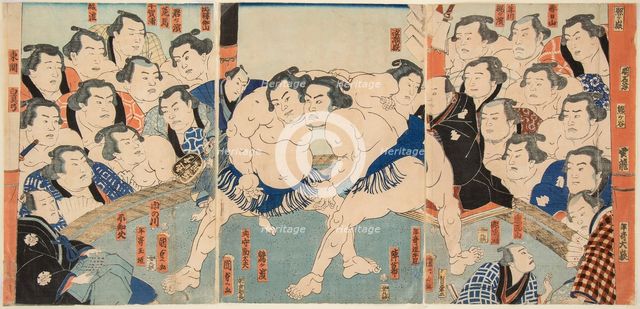 Wrestling match Wahigayama vs Jimmaru, 1861.