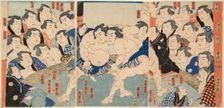 Wrestling match Wahigayama vs Jimmaru, 1861