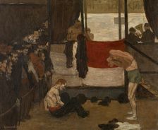 Wrestling Barrack at a Fair, 1898. Creator: Henri Evenepoel