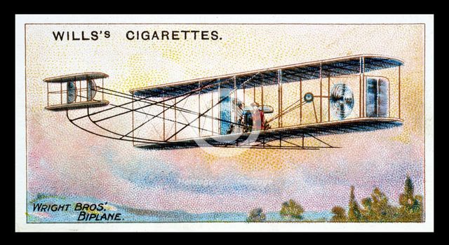 Wright Brothers' biplane 'Flier', 1910 . Artist: Unknown