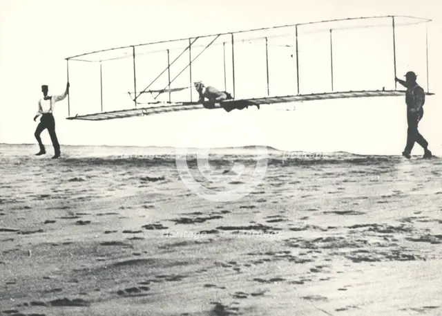 Wright Brothers' Glider Tests, Kill Devil Hills, North Carolina, USA, October 10, 1902.  Creator: NASA.