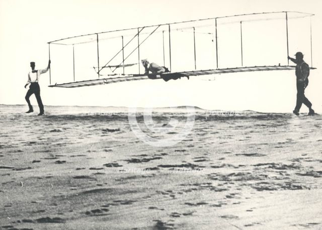 Wright Brothers' Glider Tests, Kill Devil Hills, North Carolina, USA, October 10, 1902.  Creator: NASA.