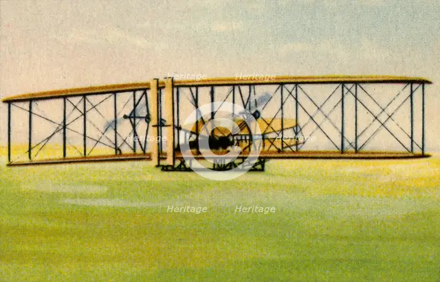 Wright brothers' glider, c1900, (1932). Creator: Unknown.