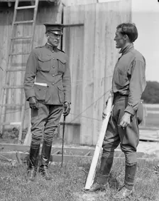 Wright Flights, Fort Myer, Va, July 1909 - First Army Flights; Lt. Frank Lahm And Lt. Fonlois. Creator: Harris & Ewing