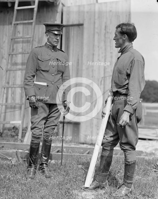 Wright Flights, Fort Myer, Va, July 1909 - First Army Flights; Lt. Frank Lahm And Lt. Fonlois. Creator: Harris & Ewing.