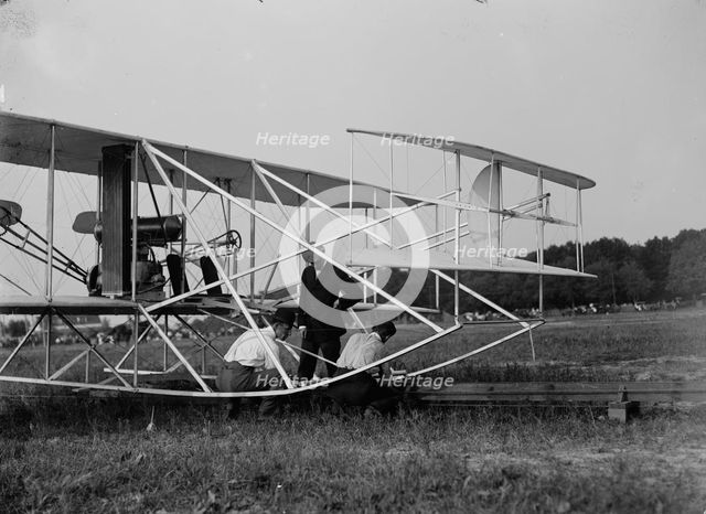 Wright Flights, Fort Myer, Va, July 1909 - First Army Flights; Wilbur And Orville Wright... Creator: Harris & Ewing.