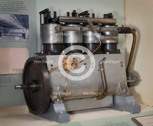 Wright Vertical 4, In-line 4 Engine, 1906. Creator: Wright Company.