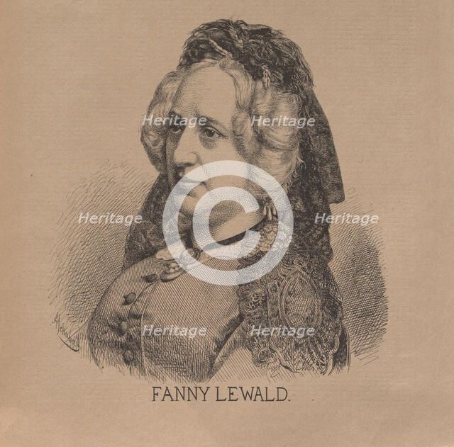 Writer Fanny Lewald (1811-1889), 1879. Creator: Schubert, August (1844-1903).