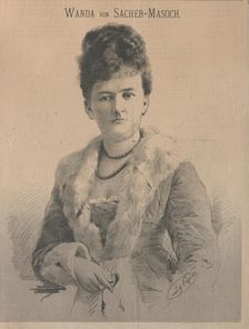 Writer Wanda von Sacher-Masoch, née Angelika Aurora Rümelin, 1879. Creator: Eigner, Ignaz (1854-1922)