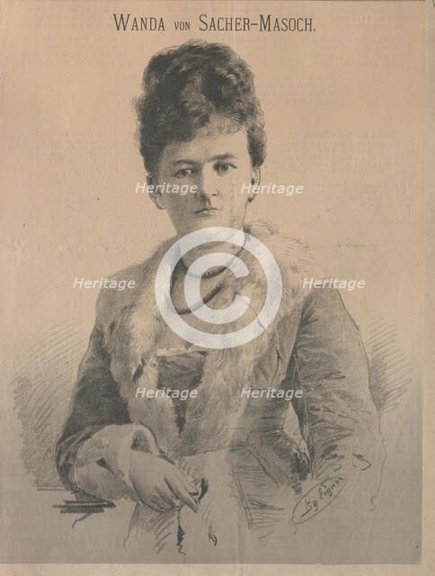 Writer Wanda von Sacher-Masoch, née Angelika Aurora Rümelin, 1879. Creator: Eigner, Ignaz (1854-1922).