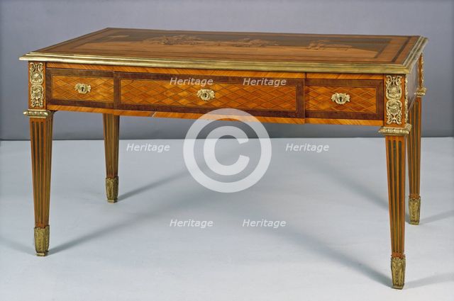 Writing Table with Mechanical Fittings..., partly c. 1779, partly 19th century. Creator: David Roentgen.