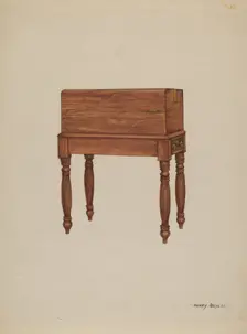 Writing Table and Desk, c. 1936. Creator: Henry Meyers