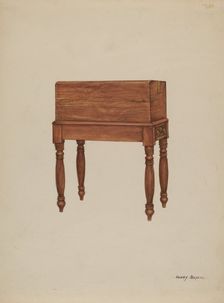 Writing Table and Desk, c. 1936. Creator: Henry Meyers